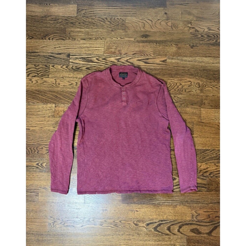 Lucky Brand Washed and Worn Men's XXL Red Burgundy Henley